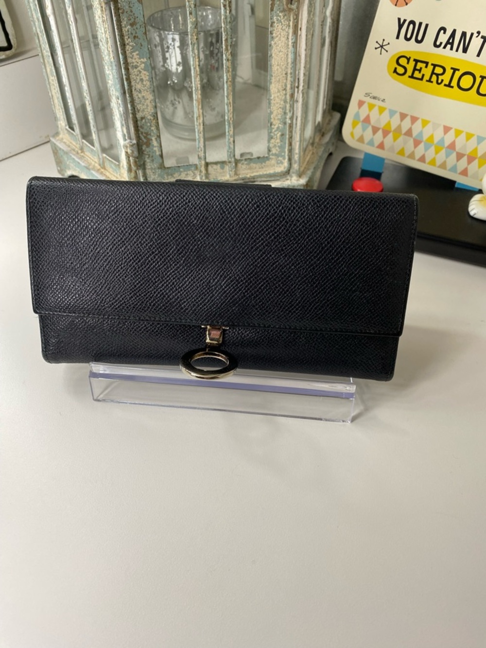 Bvlgari Lux Black Leather Wallet Clutch - Picture 4 of 12